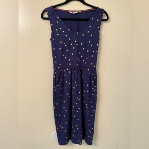 BODEN Sleevless Polka Dot Jersey Knit Dress